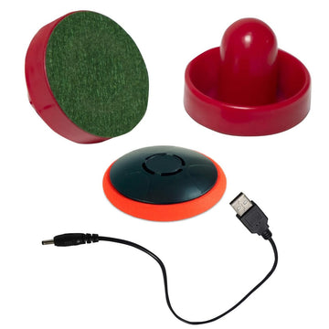 Air Hockey Pucks And Paddles - Rechargeable Floating Air Hockey Pucks For Any Flat Surface, Include A Charging Cable And Electro