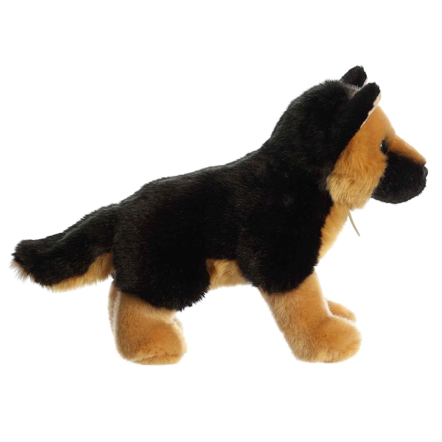 Aurora® Adorable Miyoni® German Shepherd Stuffed Animal - Lifelike Detail - Cherished Companionship - Black 10 Inches