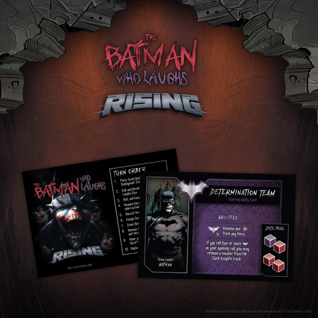 The Batman Who Laughs Rising | Cooperative Board Game | Featuring Dc Comics Heroes And Villains - Wonder Woman, Green Lantern, Hawkgirl, Batman, Harley Quinn, The Flash, Cyborg | Licensed Batman Game