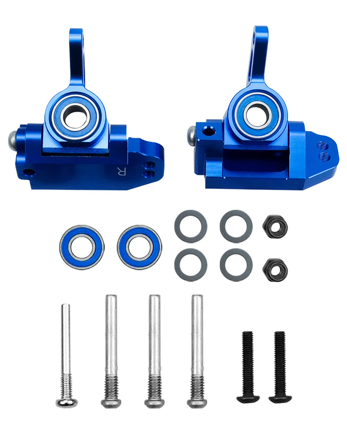 Caster Blocks and Steering Blocks Alloy Front Upgrades Parts Fits for Traxxas 1/10 2WD Slash Stampede Rustler Nitro Slash Replac