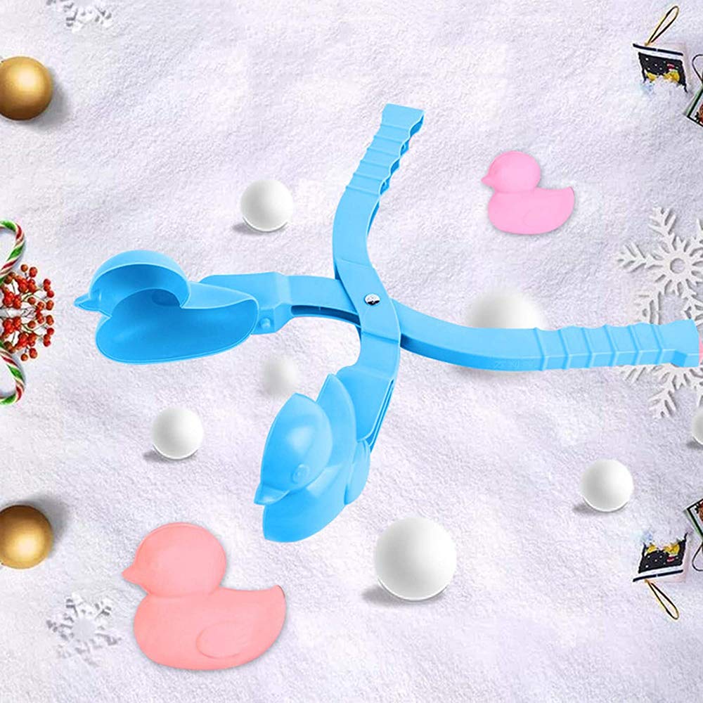 2 Pieces Snowball Maker,Large Winter Snowball Maker Clip, Duck and Snowball Shaped Snow Toys for Kids Outdoor Winter Play Snow T