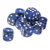 Yiotfandoll 10PCS Polyhedral Dice D6 Dice 16mm Acrylic Dice Game Dice for RPG MTG DND Dice Table Games (Blue Silver)