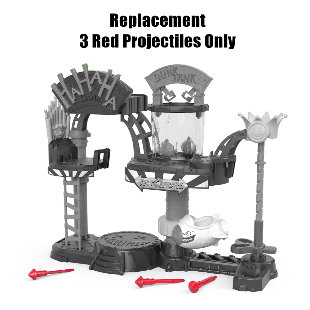 Replacement Parts For Imaginext The Joker Laff Factory Playset - Gbl26 ~ Replacement Red Projectiles ~ Package Of 3