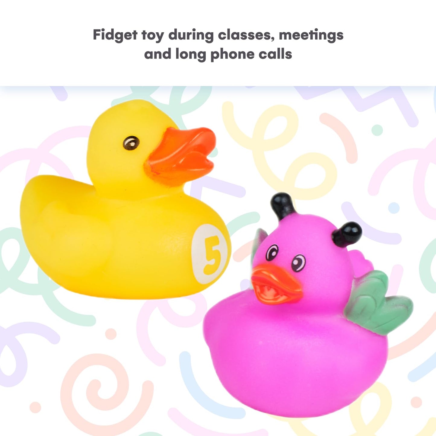 Kicko 2 Inches Assorted Rubber Ducks In Bulk - 50 Pack - Ducking Jeeps For Kids
