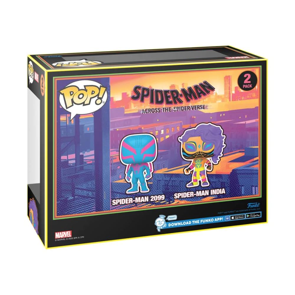 Pop! Across The Spider-Verse - Spider-Man 2099 & India Blacklight 2 Pack