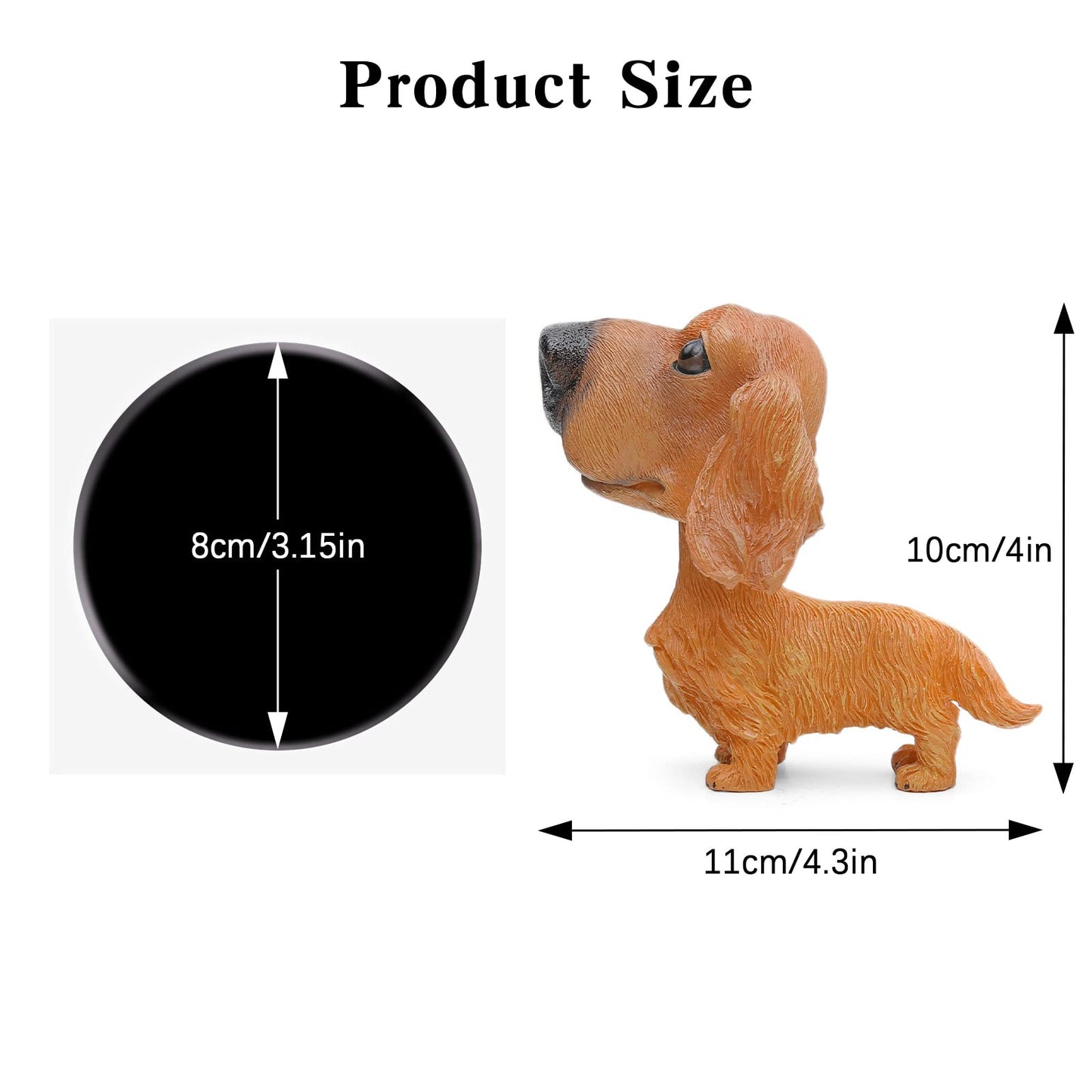 Cogeek Bobble Head Dogs Bobbing Heads Car Dash Puppy Car Decoration (Dachshund)