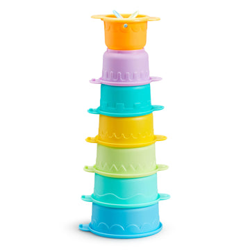 Munchkin Caterpillar Spillers Stacking And Straining Cups Baby And Toddler Bath Toy