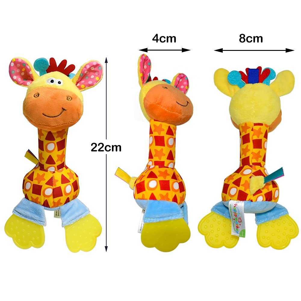 Huadada Baby Soft Rattles Shaker, Infant Developmental Hand Grip Baby Toys, Baby Sensory Learning Toys With Teether, Sounds For Baby And Stuff From 3-6-9-12 Months Old