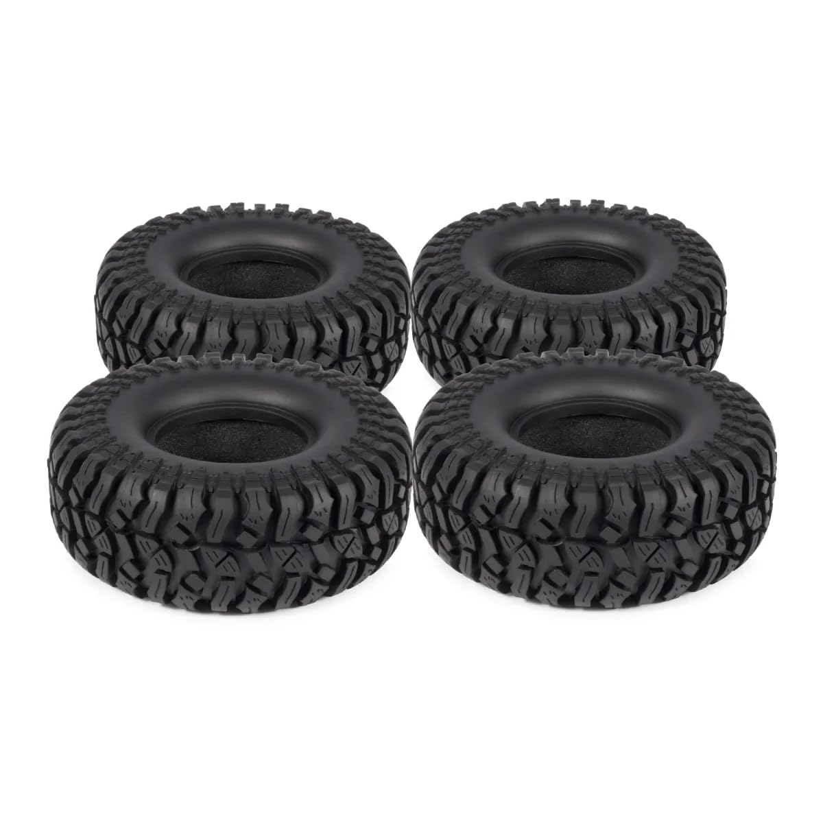 4Pcs Rubber 114X42Mm 1/10 Rc Crawler 1.9 Tires With Foam Inserts For Gen7 Gen8 Scx10 Trx4 Upgrades (B-114X42Mm)