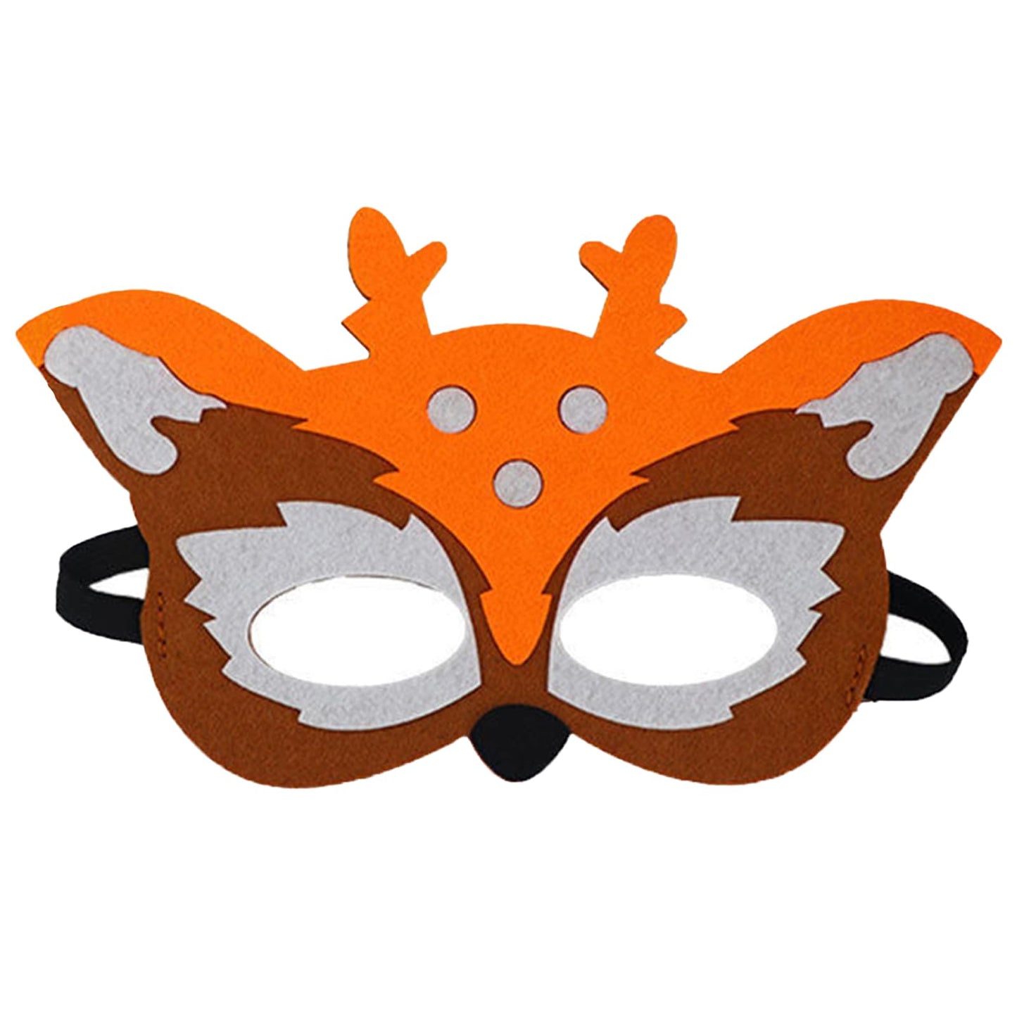Jtnohx Felt Animal Masks, 10 Pcs Halloween Mask, Animal Costume For Birthday Party Supplies (Sika Deer Mask)