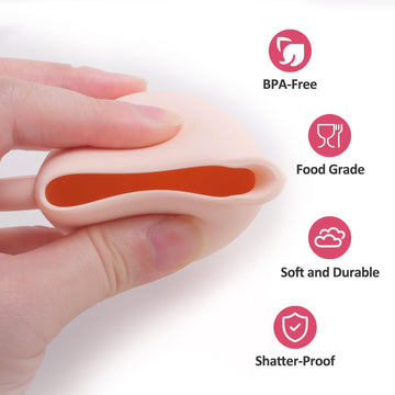 MCGMITT Silicone Tea Party Set, Toy Tea Set for Toddlers Kids, Includes Teapot, 4 Tea Cup and Coasters, Creamer, Sugar Bowl, 4 S