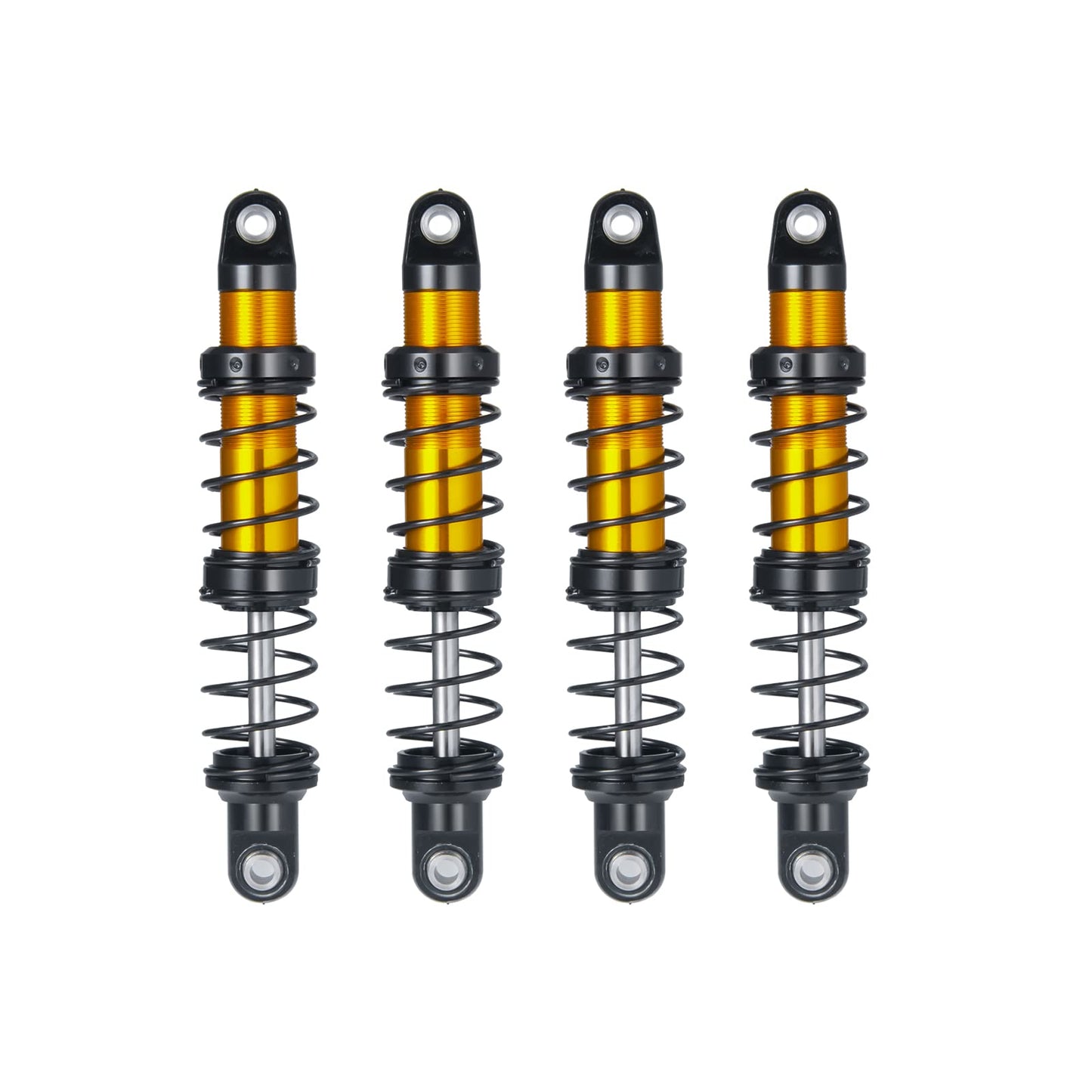 Que-T 4Pcs Aluminum Alloy Rc Shock Absorber For Axial Scx10 90046 D90 Trx4 Wraith 1/10 Crawler Car (80Mm)