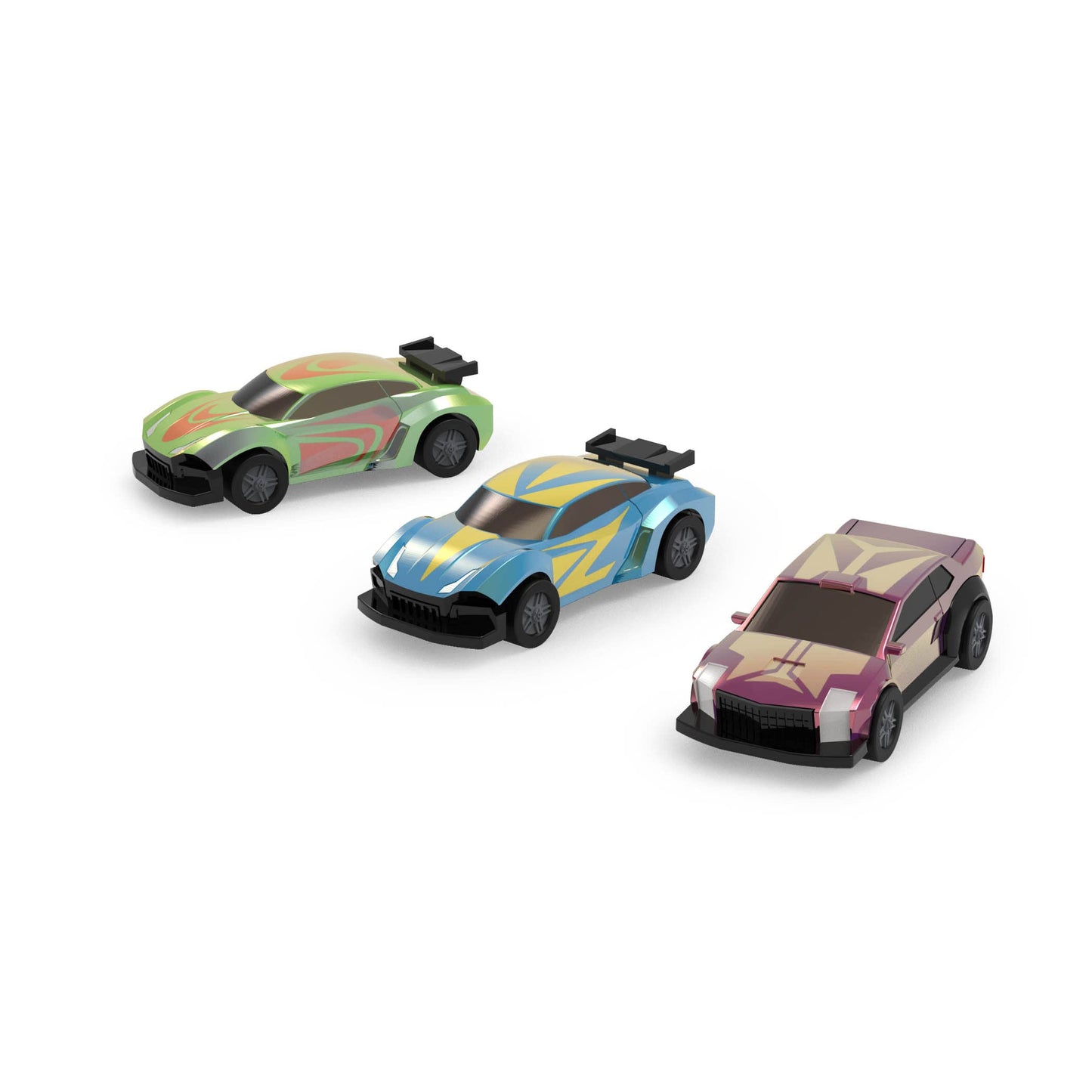 Driven By Battat – Nitro Launcher – Toy Car Race Track Set – 3 Sports Cars, 5 Racing Tracks & Launcher – Compatible With Pocket Playsets – Gift For Kids 3+