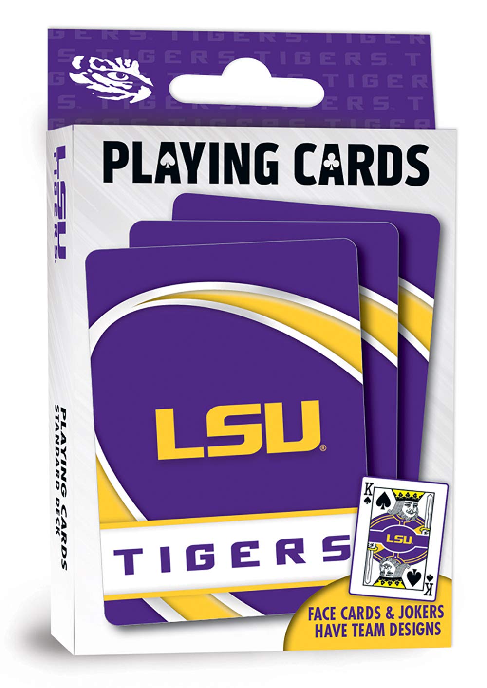Masterpieces Family Games - Ncaa Lsu Tigers Playing Cards - Officially Licensed Playing Card Deck For Adults, Kids, And Family