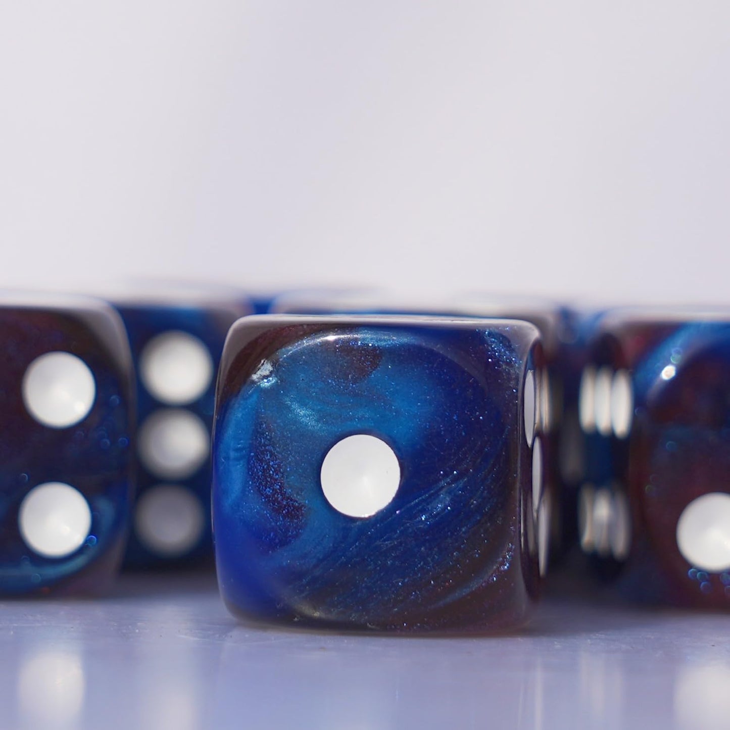 10 Pc D6 Dice 16Mm Acrylic Dice Set For Rpg Mtg Dnd Dice Table Games And Board Games (Coffee + Blue)