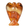 Carved Red Agate Gemstone Peace Angel Pocket Guardian Angelhealing Statue 2 Inch