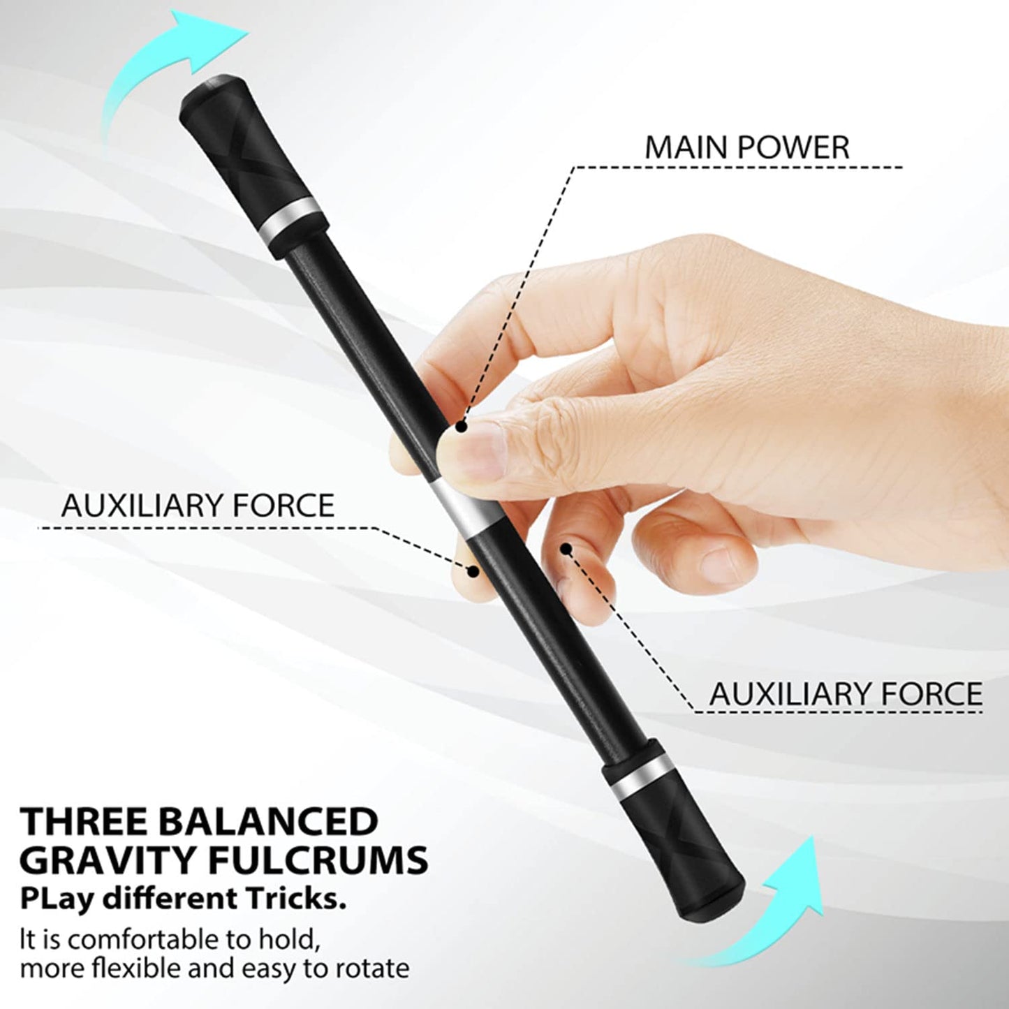 Ayxxzjd 4 Pieces Pen Spinning Spinner Gaming Pen Spinning Mod Gaming Flying Finger Rotating For Kids Adults Office Supplies With
