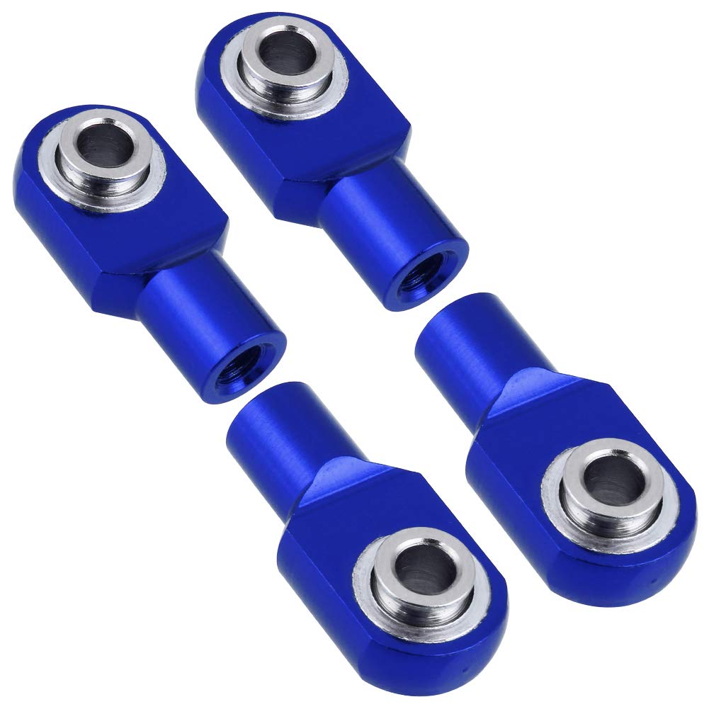 Rc Short Rod Ends With Hollow Balls Aluminum Metal For Traxxas Rc Cars, Replacement Of 2742X (4-Pack) (Navy Blue)
