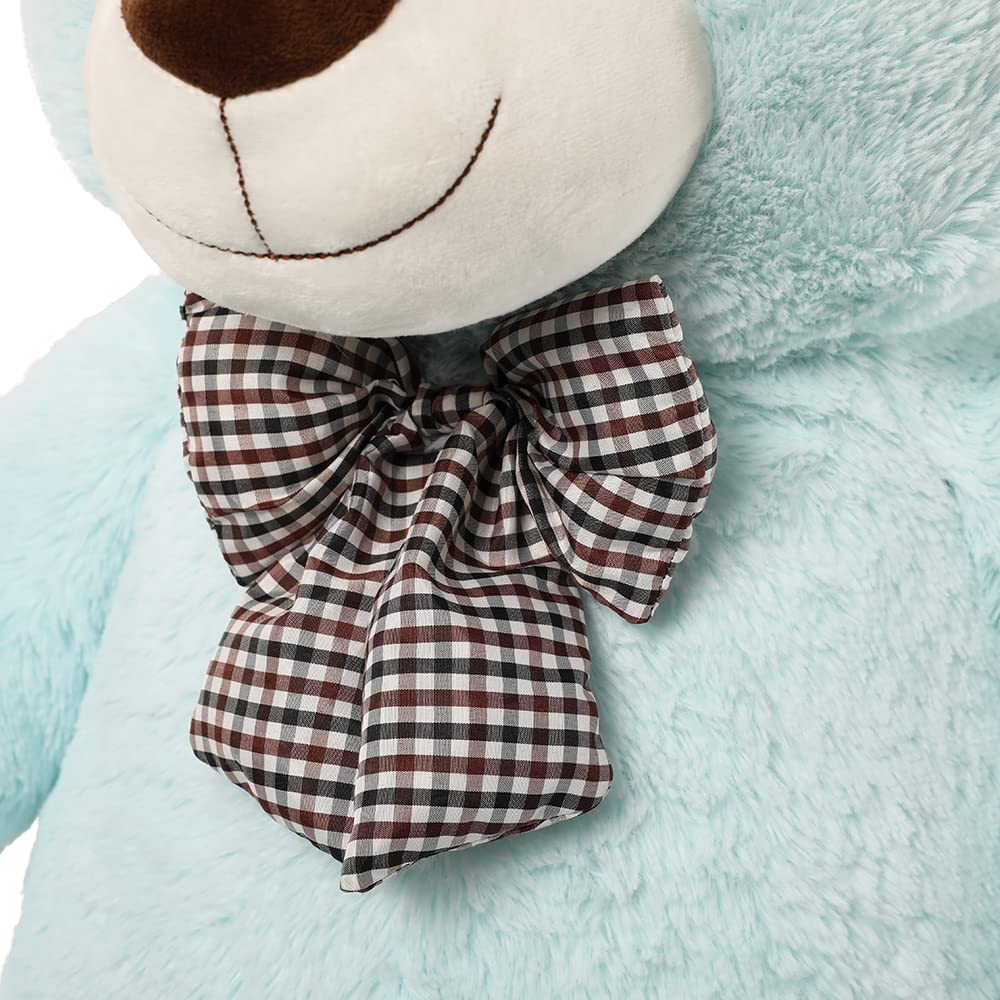 Morismos Giant Teddy Bear Stuffed Animals Big Teddy Bear Plush, Soft Large Bear Gifts For Girls Girlfriend On Valentine Christmas Birthday, 47 Inches, Blue