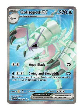 Pokemon - Golisopod Ex 221/182 - Paradox Rift - Full Art - Ultra Rare - Single Card