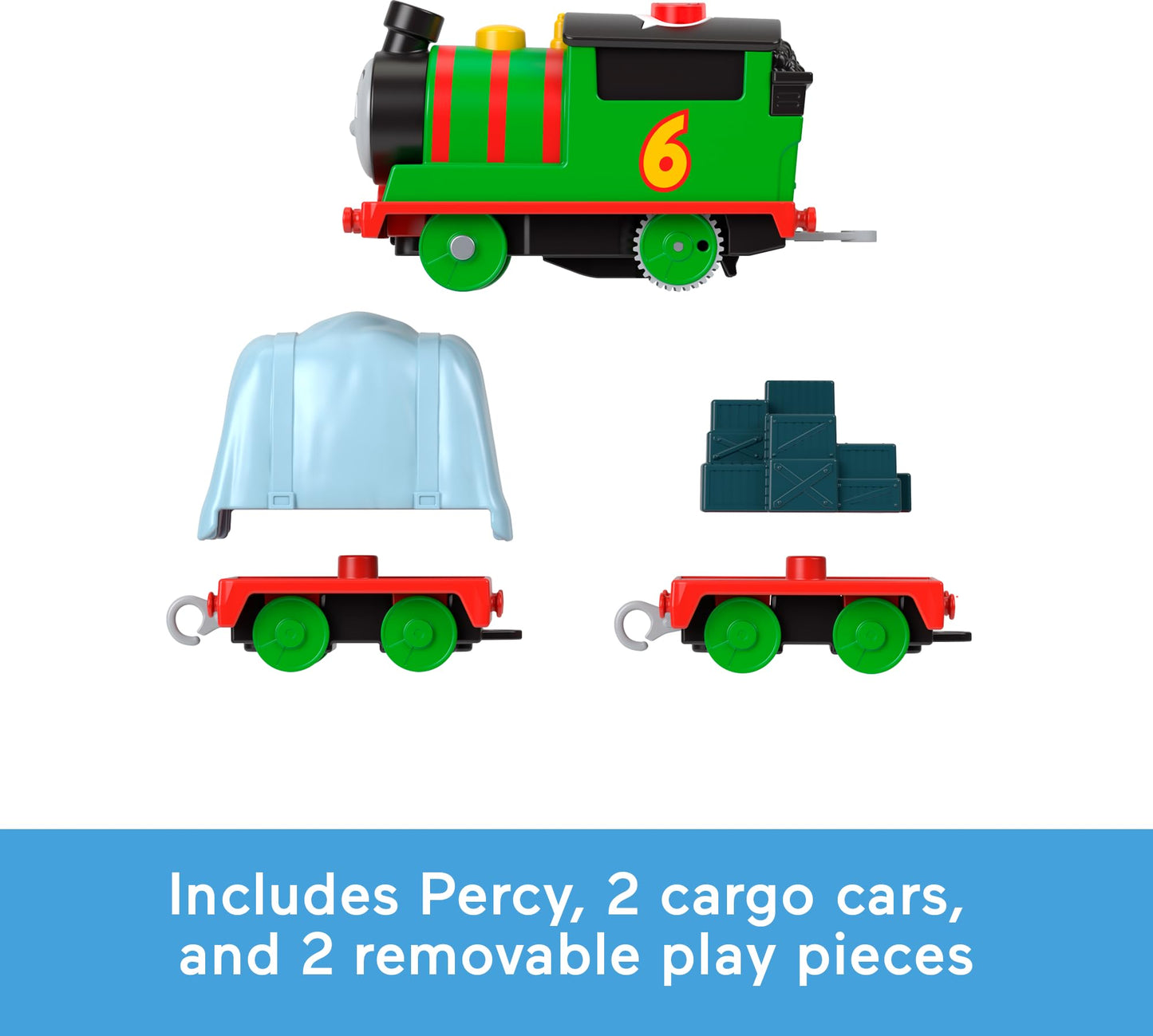 Thomas & Friends Motorized Toy Train Talking Percy Battery-Powered Engine With Sounds & Phrases For Pretend Play Preschool Kids Ages 3+ Years