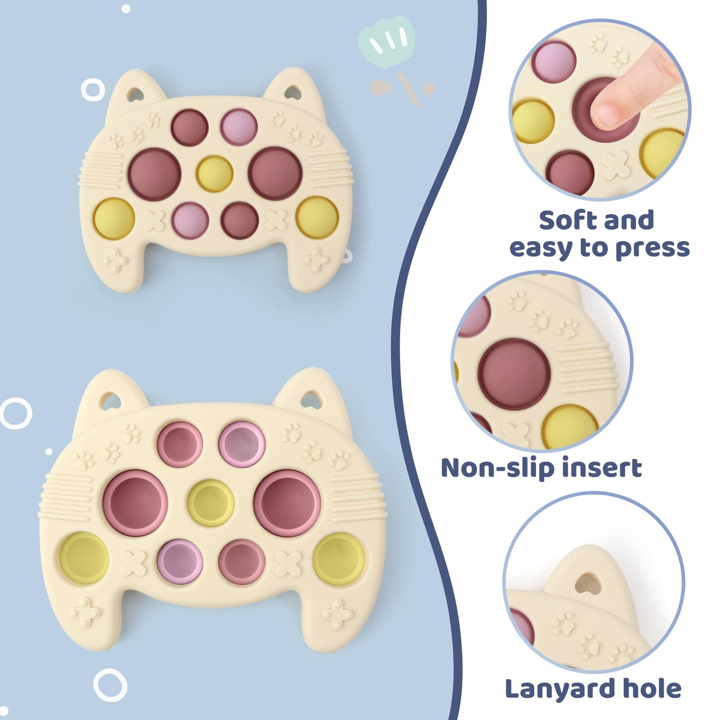 Baby Teething Chew High Chair Toys - Baby Teething Toys Silicone Teethers, Baby Table Toys, Food Grade Silicon For 6 12 18 Month