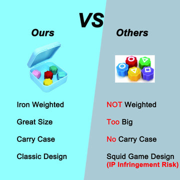 Leap Fit Gonggi Game Set - Weighted Gongi Stones with Case, Mixed Color - Fun Korean Squid Game for All Ages