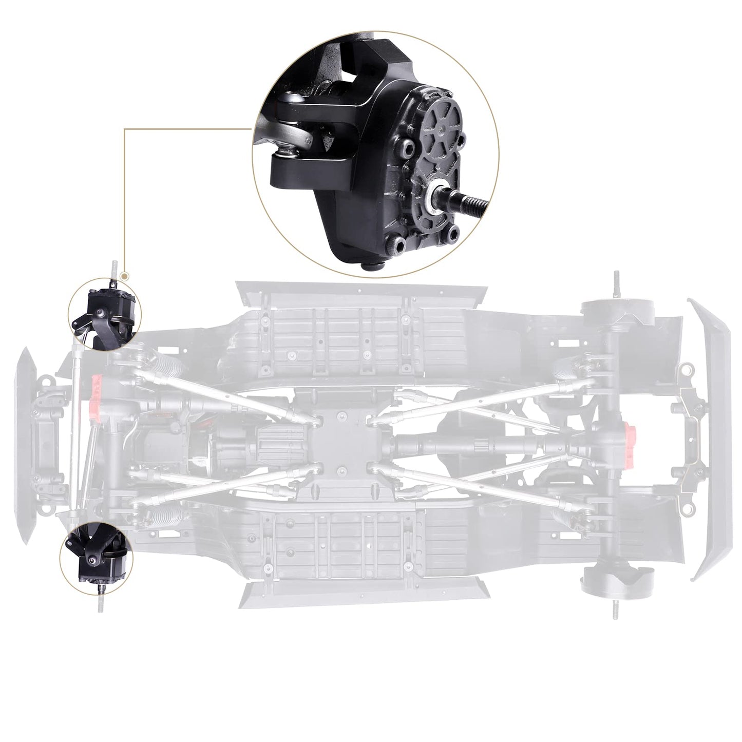 Hobbypark Brass Front Steering Knuckles Portal Weights For Axial Capra And Scx10 Iii Upgrades
