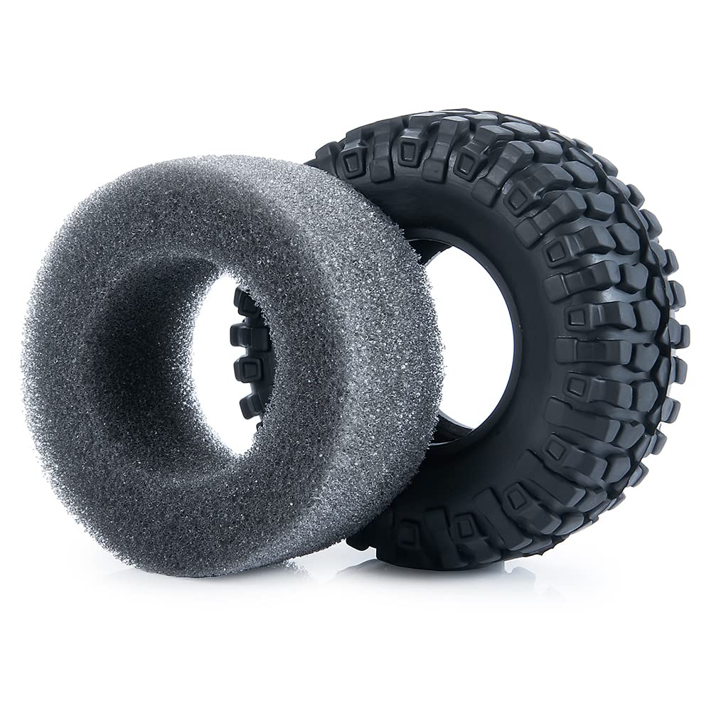 RC-Hub 4PCS 1.0'' Crawler Tires Micro Rubber Tires for 1/24 Axial SCX24 90081 AXI00001 AXI00002 AXI00005 AXI00006 RC Crawler Car