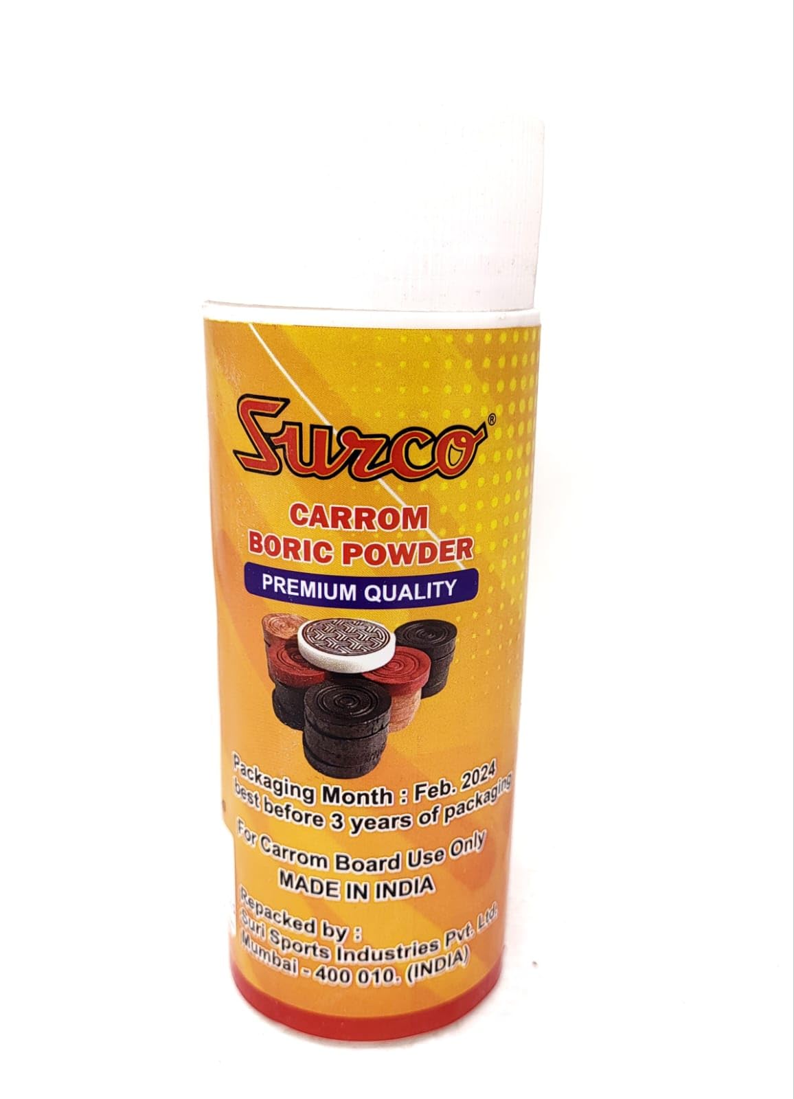 KD Surco Carrom Board Powder - 200 Gms, Ideal for Carrom Board Maintenance, 7.05 Ounce, High-Quality Board Material