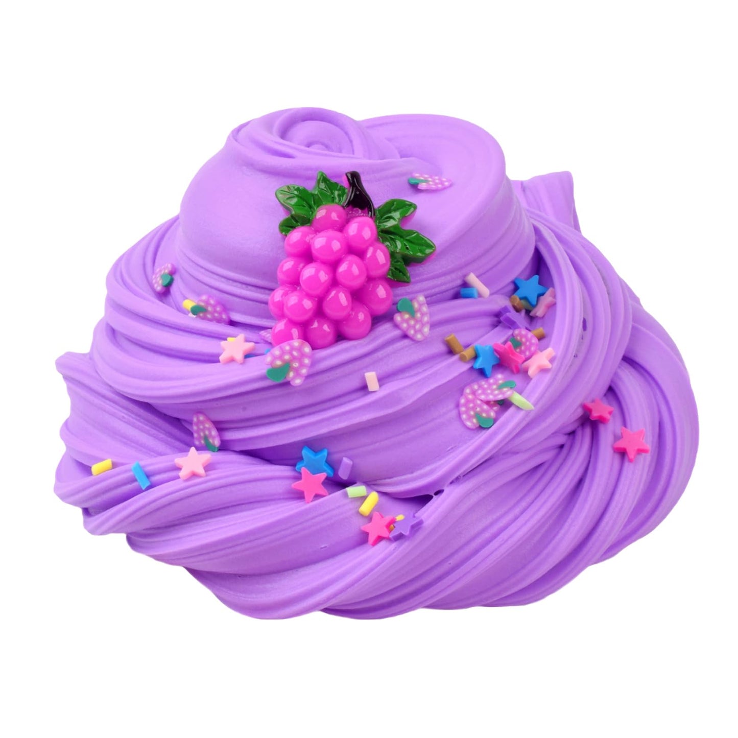 2 Pack Fruit Butter And Clear Slime Kit With New Sticker.Scents Crystal Slime For Party Favors. Super Sof Non-Sticky And Large-C