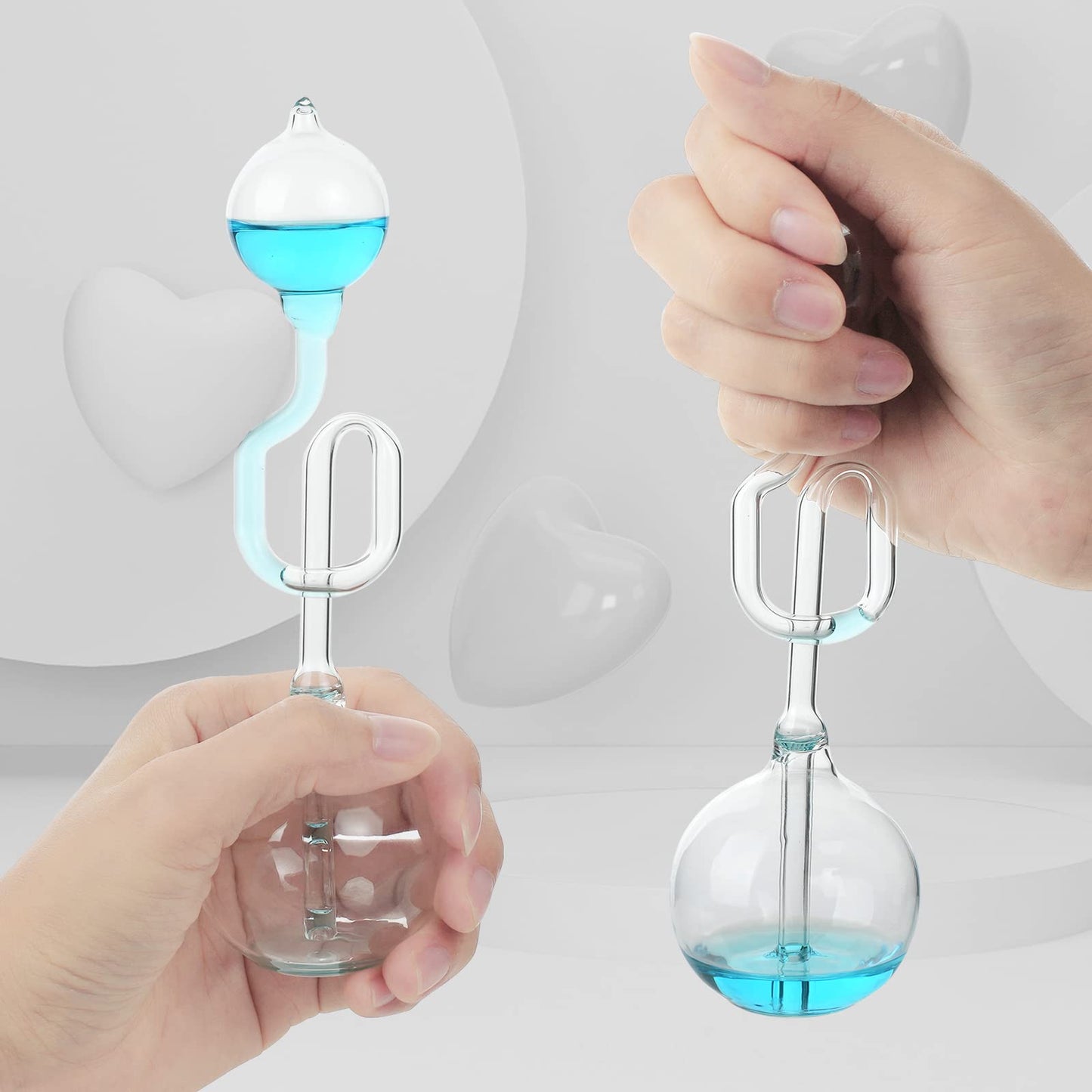 Yanzhe Office Thinking Hand Boiler, Glass Science Energy Transfer, Children Science Experiment, Thermometer Spiral Glass Science