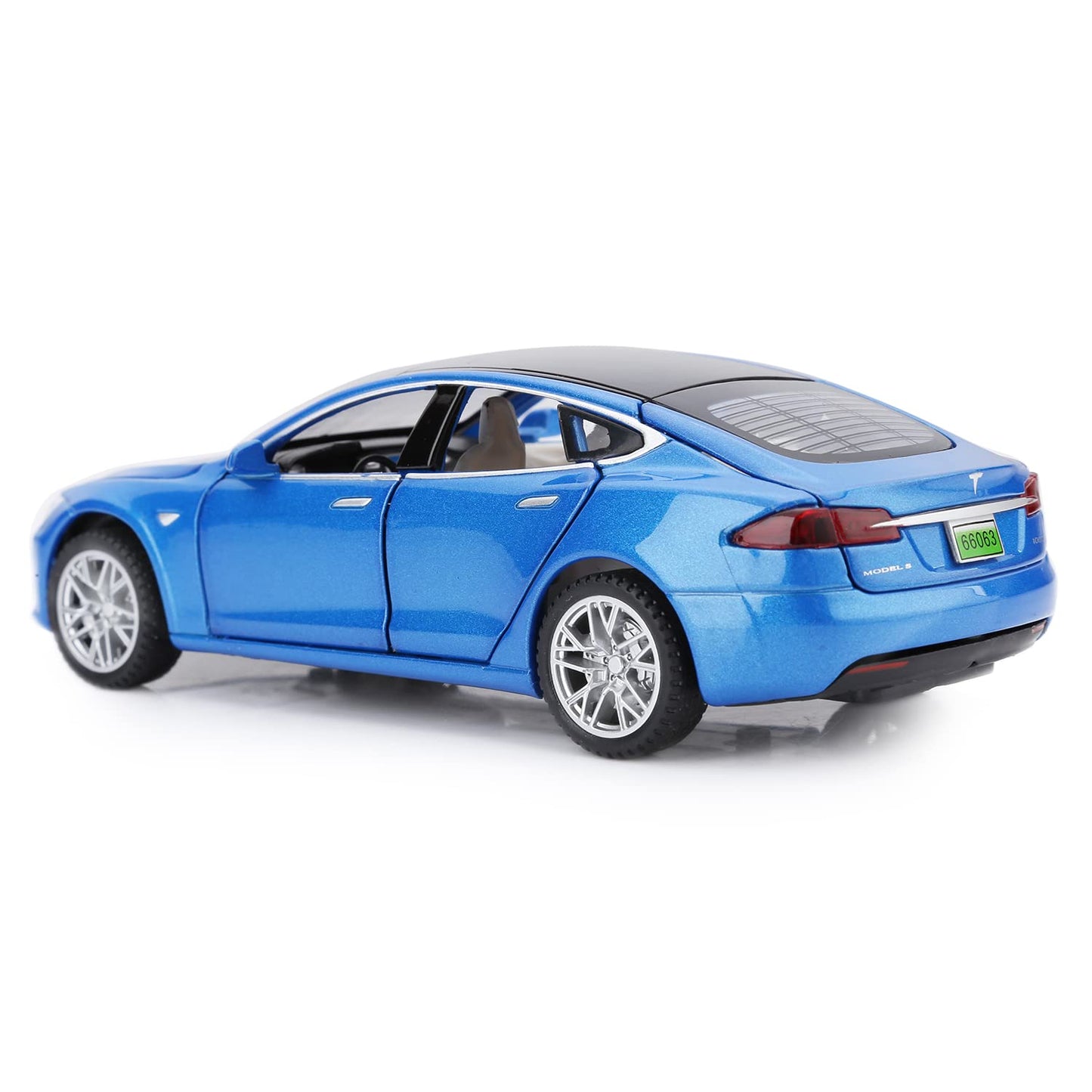 SASBSC Toy Cars Model S Die Cast Metal Model Cars with Door Open Light and Sound Pull Back Car Toys for Boys and Girls 3-12 Year