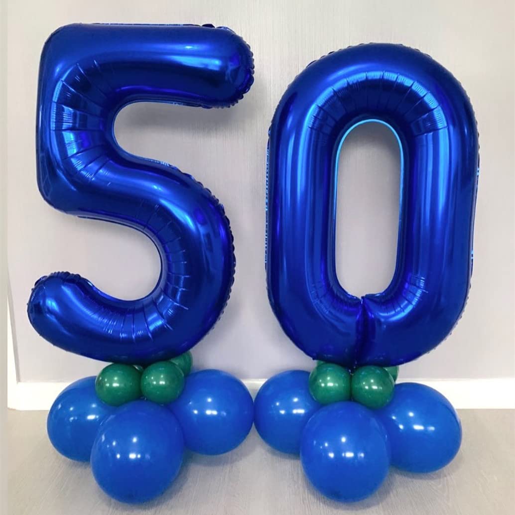 Navy Blue 15 Balloon Numbers,40 Inch Dark Blue 15 Or 51 Birthday Balloons Large Foil Mylar Balloons Number 15 For Birthday Party Anniversary Decorations