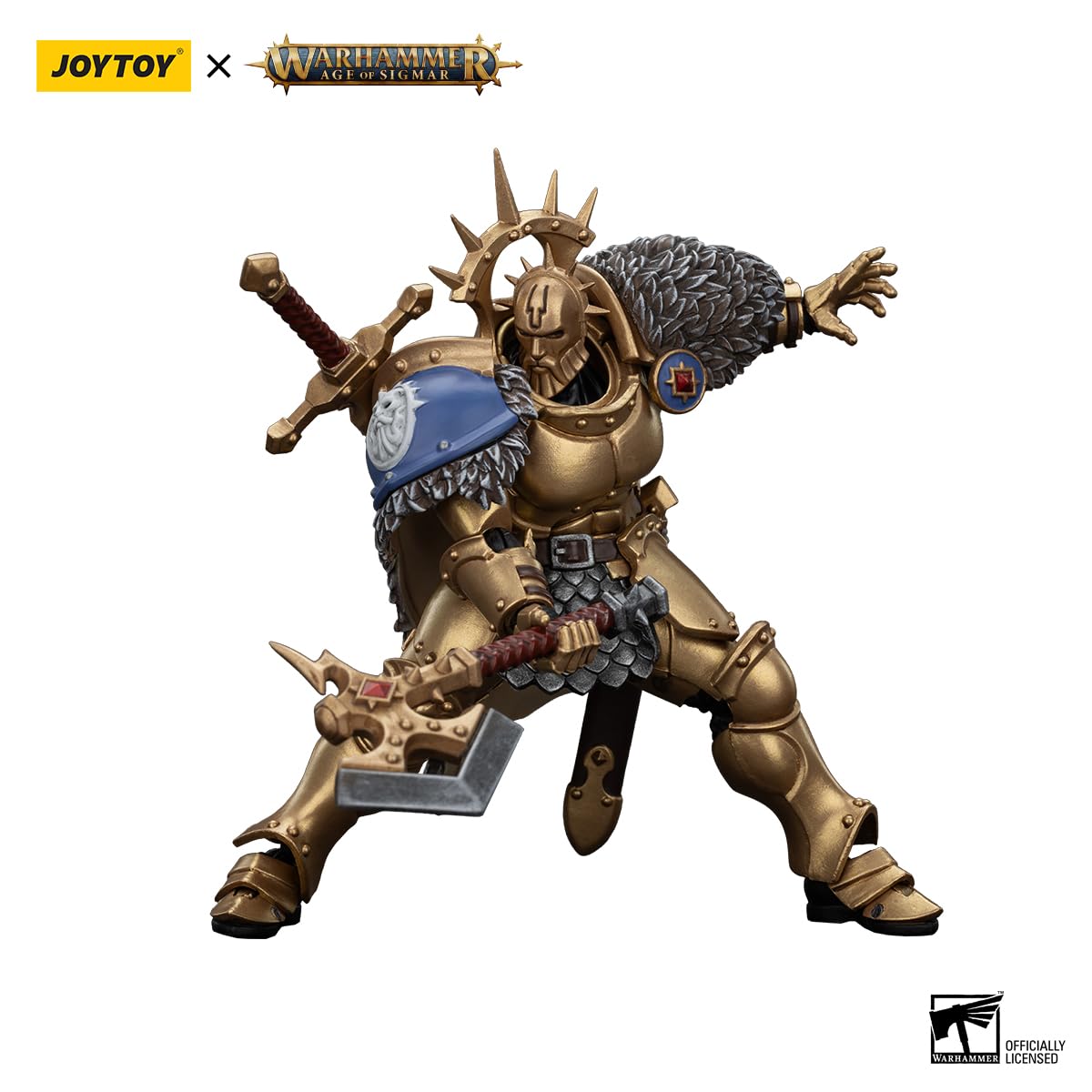 JOYTOY Warhammer 1/18 Action Figure Age of Sigmar Stormcast Eternals The Blacktalons Hendrick, The Silver Wolf 4.96in Mecha Joy