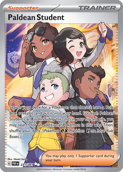 Pokemon - Paldean Student - 231/091 - Paldean Fates - Full Art - Ultra Rare