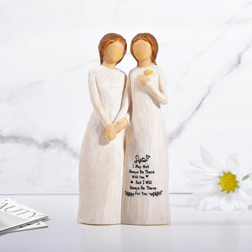 Kohehe Sister Gifts for Women 4.90 Sister Gifts Figurine for Best Friend Sister Birthday Gifts Sisters Gifts from Sister Women Gifts for Sister and Best Friend on Birthday and Sisters' Day