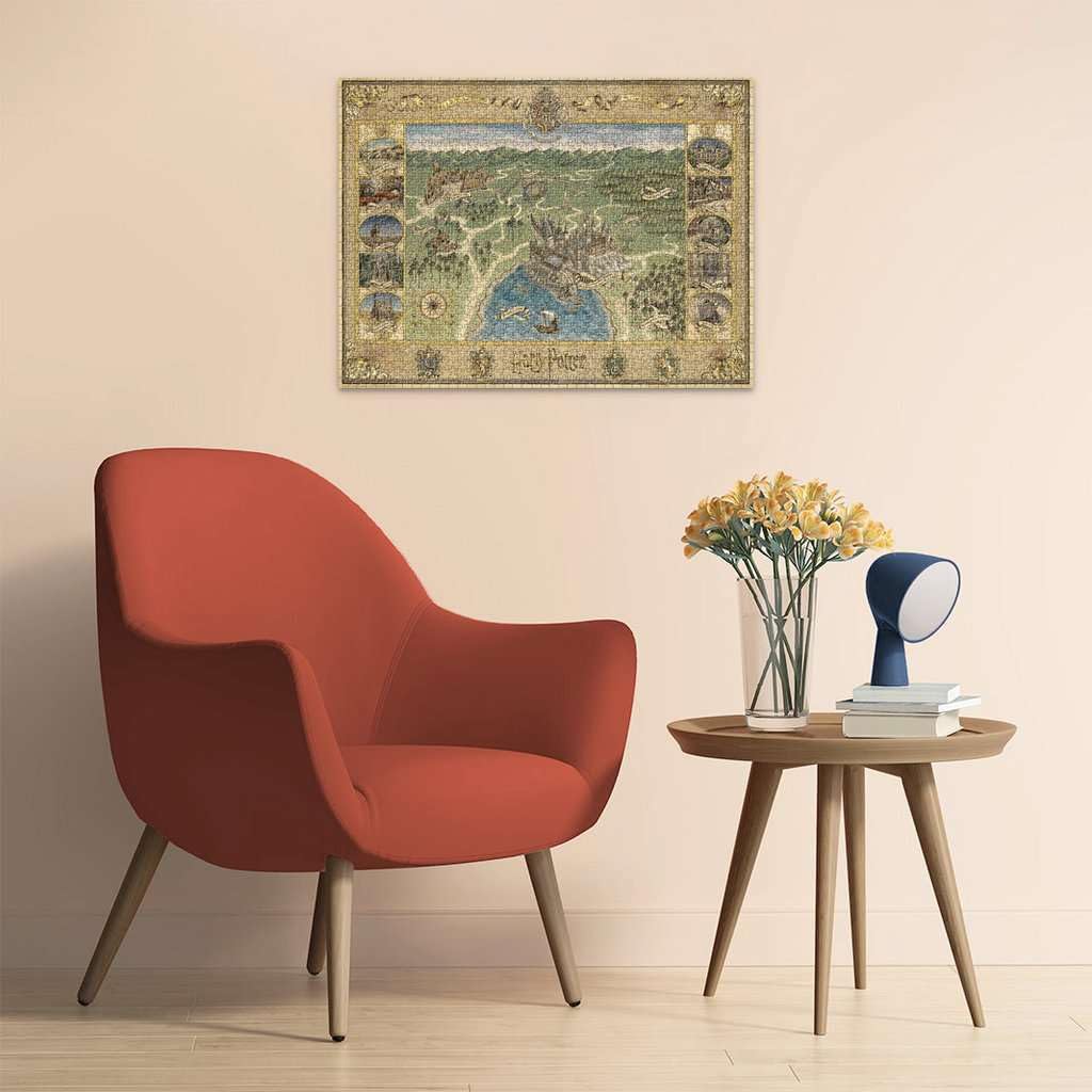 Ravensburger Harry Potter Hogwarts Map 1500 Piece Jigsaw Puzzle For Adults - 12000720 - Handcrafted Tooling, Made In Germany, Ev