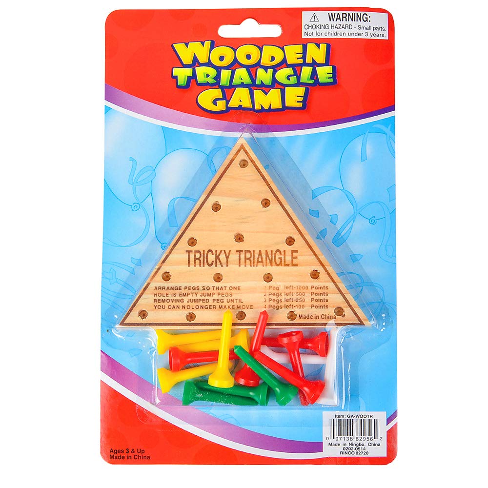 U.S. Toy Tricky Triangle Game - Assorted Travel Game, Wooden, Model MU845