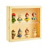Clear Display Case For Figures, Square Wall-Mounted Doll Storage Box, Adjustable Display Stand With Door Dust And Moisture Proof Suitable For Lego Collectibles Action Figures Pop Mart (Yellow)