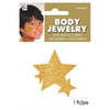 Amscan Stars Assorted Glitter Self-Adhesive Body Jewelry, 5' X 3 1/2' (Pkg. Size), Gold