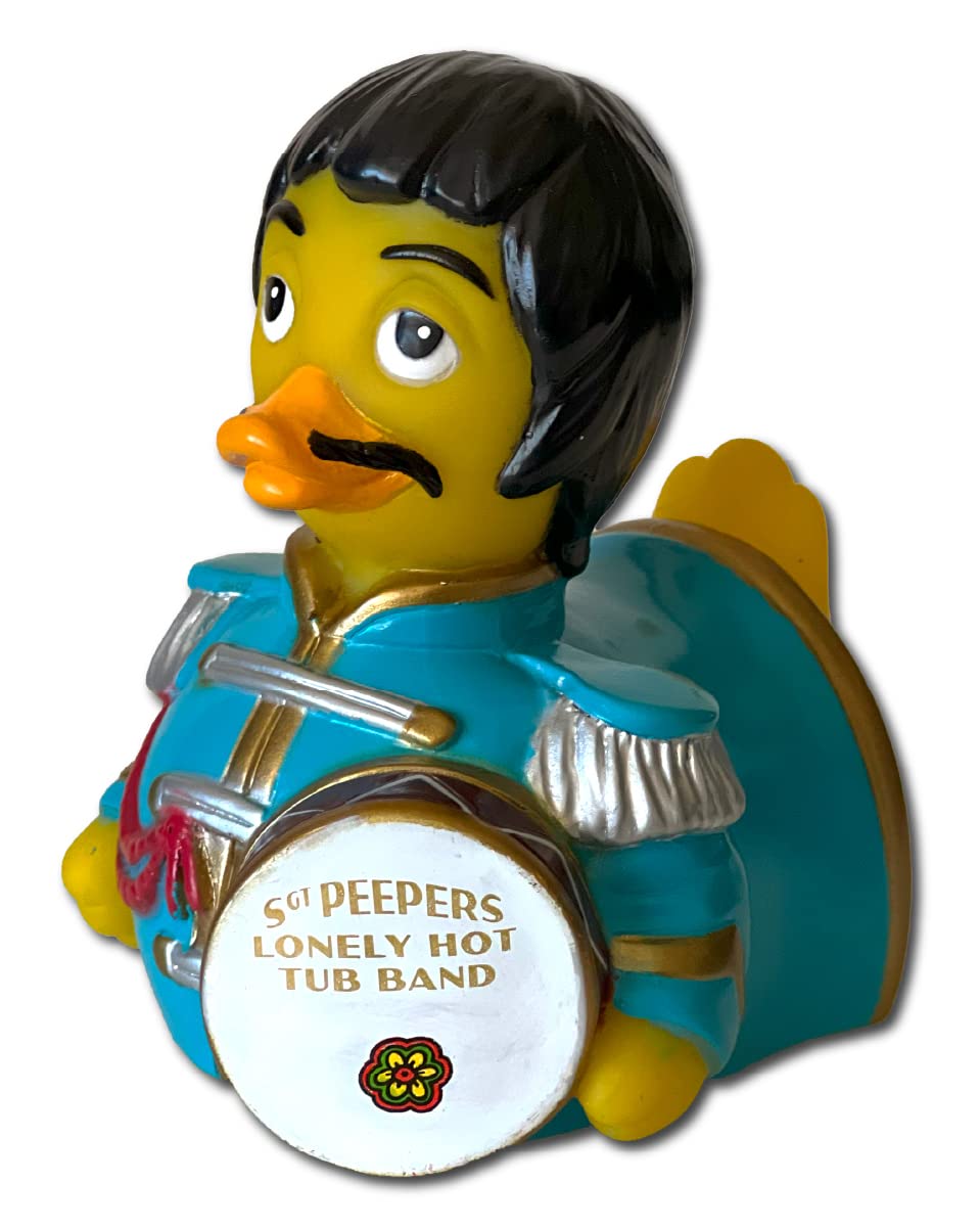 Celebriducks - Sgt Sargeant Peepers Lonely Hot Tub Band - Floating Rubber Ducks - Collectible Bath Toy Gift For Kids & Adults Of All Ages
