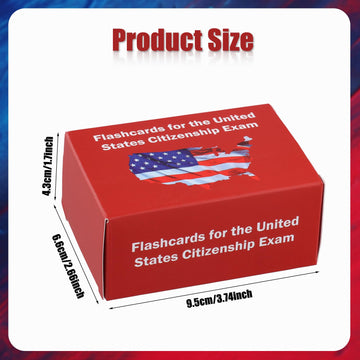 2024 Us Citizenship Flash Cards, 3.74 X 2.6 X 1.7 Inch Naturalization Test Study Guide American Civics 100 Uscis Questions Answe