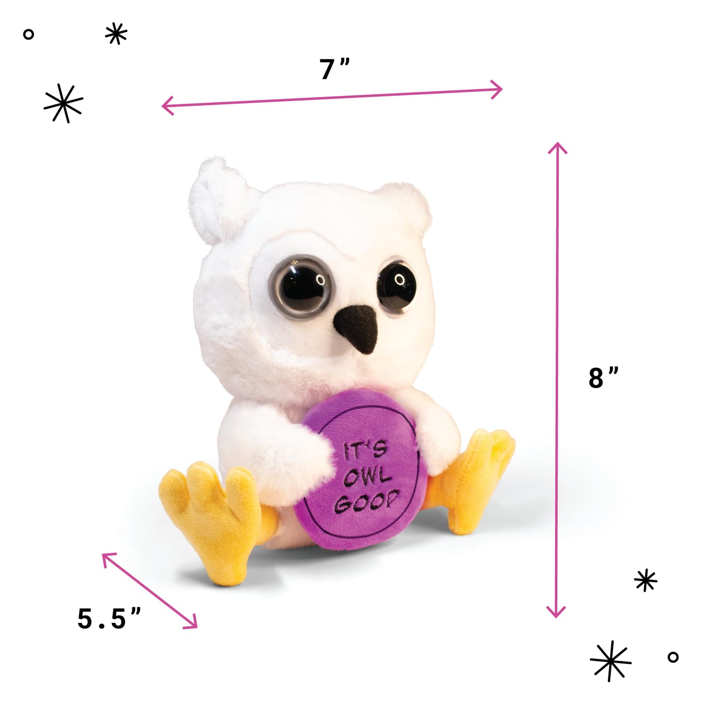 Punchkins Owl Plushie - It'S Owl Good Sassy Plush, Gift For Animal Lovers, Cute Plush Toy For Gifting