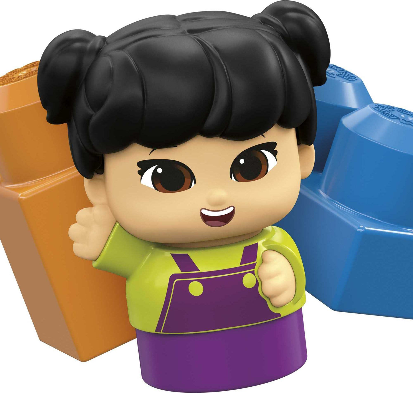 MEGA BLOKS Toddler Car Toy with Raphy Figure, Multicolor Plastic Building Blocks, Model HBP13 for Ages 1-3