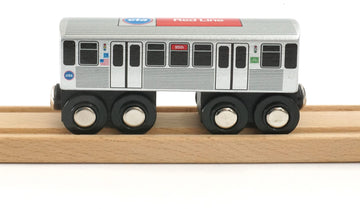 Muni Pals Munipals Chicago Transit Authority Wooden Railway Red Line–Child Safe And Tested Wood Toy Train