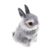 Gudves Mini Realistic Cute Plush Rabbits Fur Lifelike Animal Easter Bunny Simulation Toy Model Gift Miniatures Decorations (Rabb