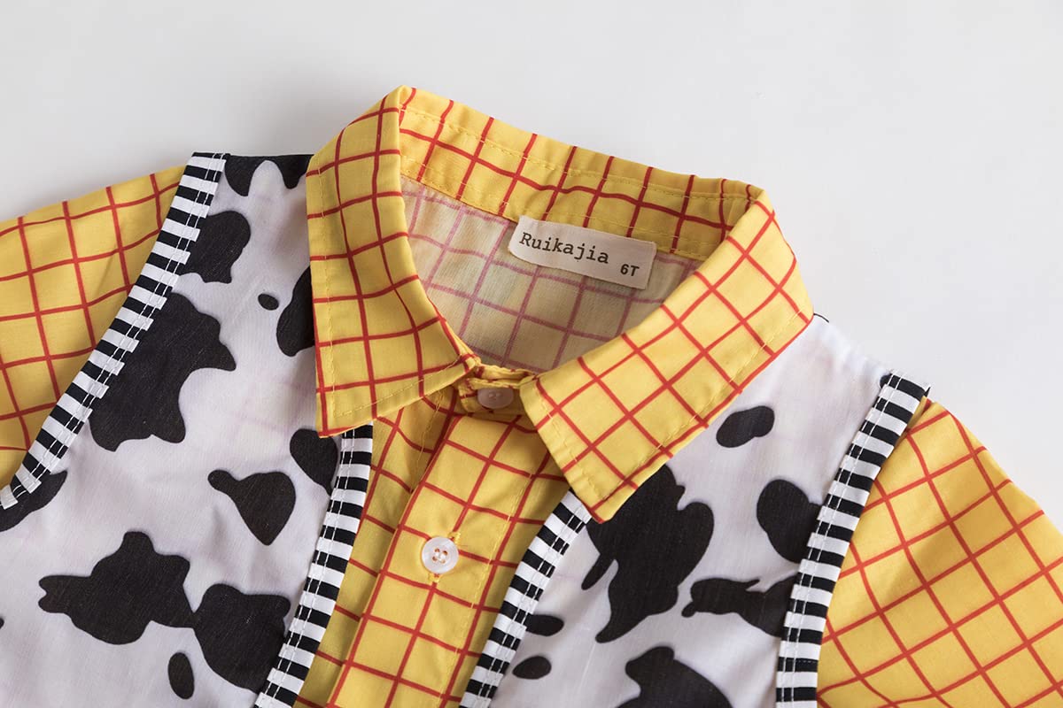 Woody Shirt For Kids Cowboys Halloween Cosplay Costume Toddler Woody Classic Costume Multicolored 4 Years