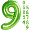Light Green Number 9 Balloon 40 Inch, Large Foil Mylar Balloons Decorations For 9 19 29 99 Birthday Party, Jungle Theme Decorati