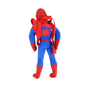 Fast Forward Spiderman Plush Backpack - 20.5 Inch Red Mini Backpack with Zippered Compartment and Adjustable Straps for Kids